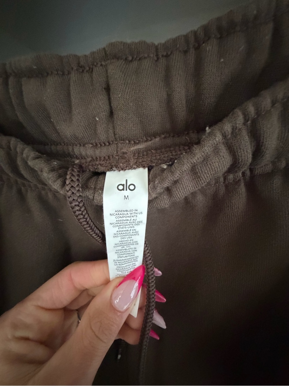 Alo Accolade Sweats in Espresso - Picture 2 of 3